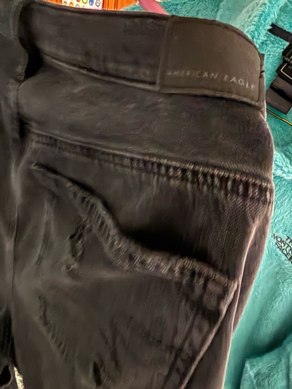 American Eagle Outfitters Black Distressed Women's Jeans